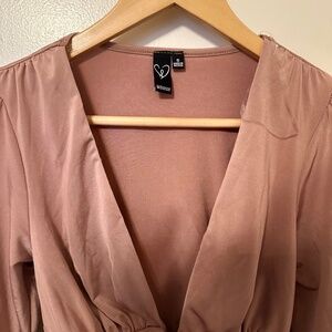 Golden hour V neck tie full sleeve top